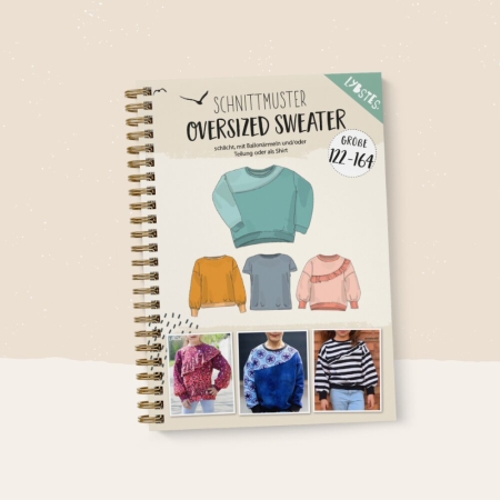 Lybstes - Oversize Sweater -  Papierschnittmuster - 122 - 164